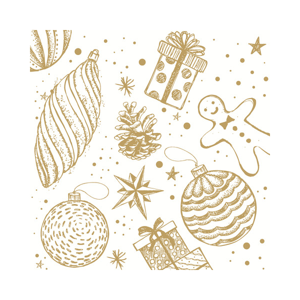7321012108410 - Weihnachtlicher Zelltuchserviette 25x25cm 7321012108410 Paper+Design