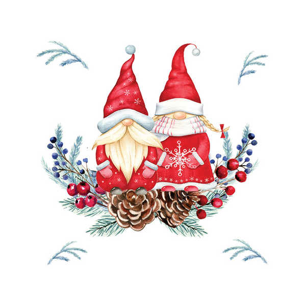 7321012108687 - Weihnachtlicher Zelltuchserviette 33x33cm  Kind 7321012108687 Paper+Design