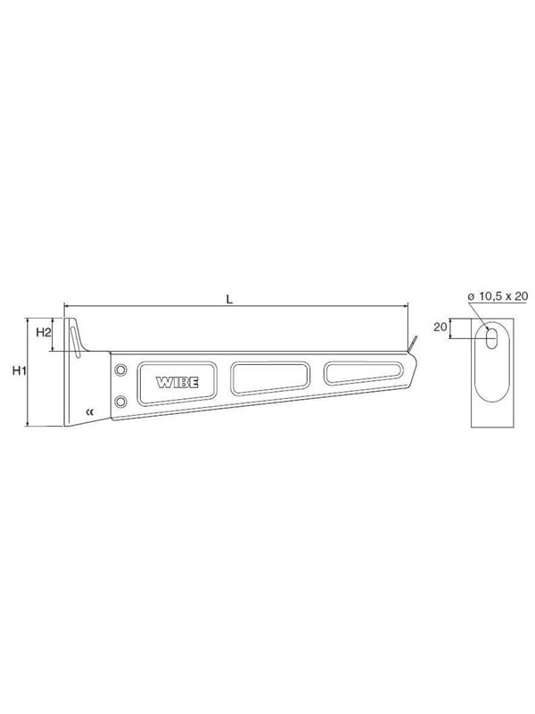 7321677914159 - Cantilever arm 50i-400 pre-galvanized