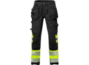 7322302737556 - Fristads 127732-196-C44 High Vis Handwerker Stretch-Hose Kl 1 2706 PLU C44 Warn