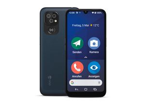 7322460084172 - doro 8200 Plus Senioren-Smartphone IP54 mit Ladestation mit NFC SOS Taste SOS-Funktion Dunkelblau