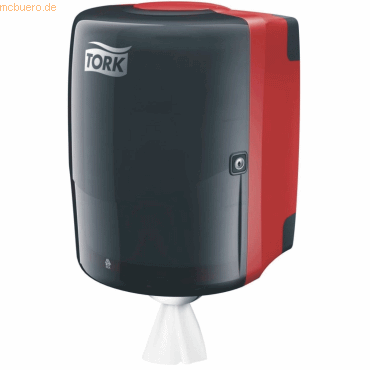 7322540430332 - TORK Putztuchspender Handt-SpInnenabrRt Scw Kunststoff schwarz rot