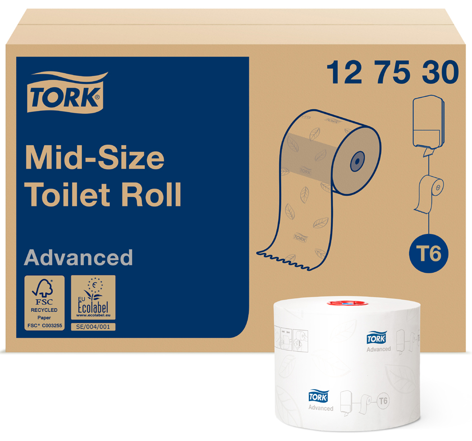 7322540475876 - TORK Midirollen-Toilettenpapier 2-lagig weiß 100 m