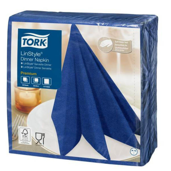 7322540680799 - TORK Servietten LinStyle® Premium mitternachtsblau 1-lagig 195 x 195 cm 50 St