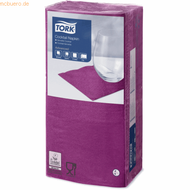 7322540773484 - Cocktailservietten Advanced 24x24cm 1 4 Falz 2-lagig violett VE=2 7322540773484 - Cocktailservietten Advanced 24x24cm 1 4 Falz 2-lagig violett VE=2