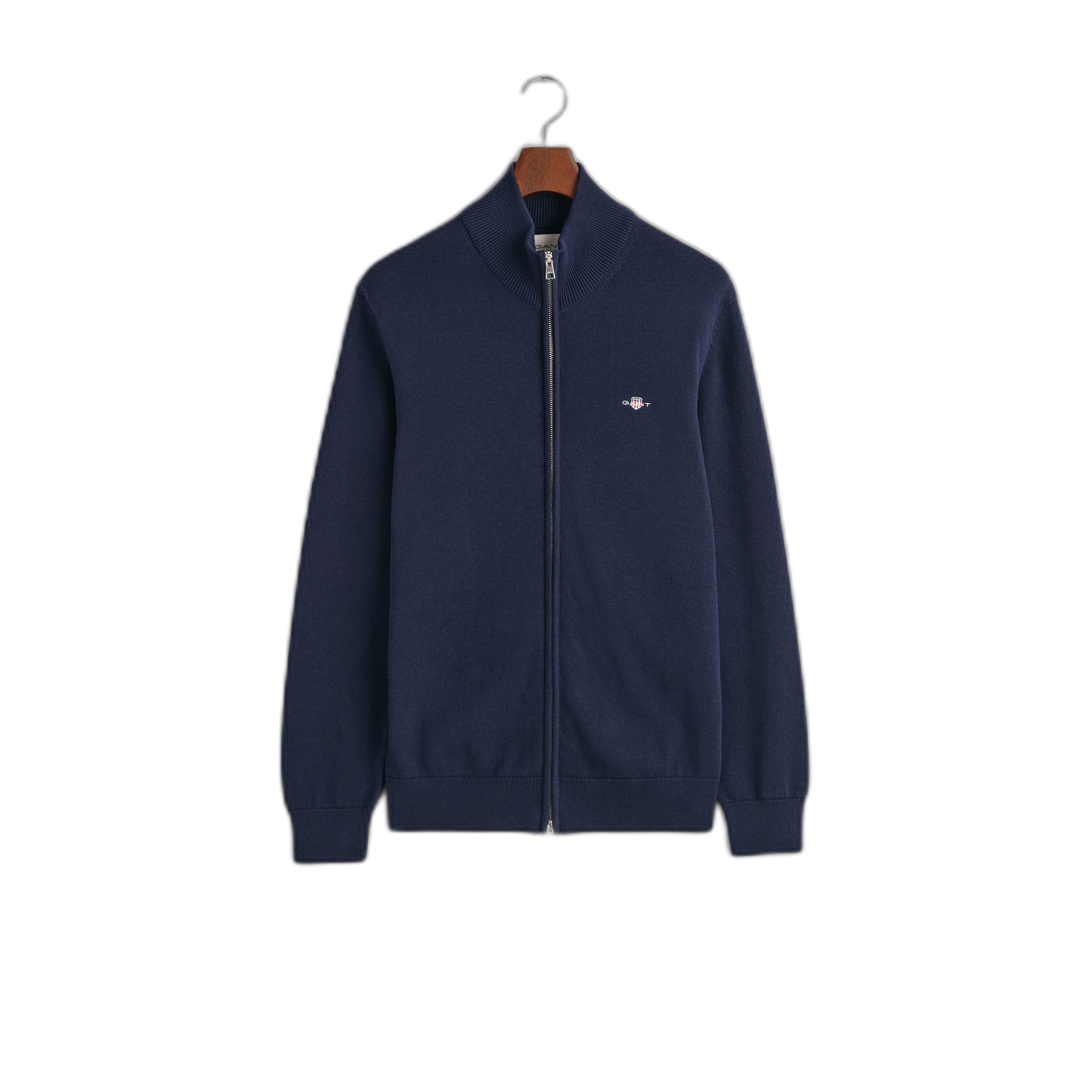 7325707066962 - GANT Cotton Full Zip Evening Blue 7325707066962 - GANT Cotton Full Zip Evening Blue
