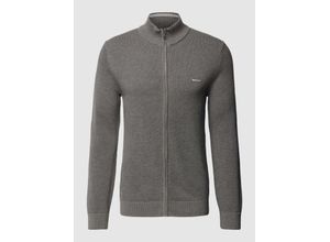 7325707092879 - Strickjacke mit Label-Stitching Modell PIQUE