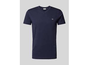 7325707158216 - Regular Fit T-Shirt mit Label-Stitching