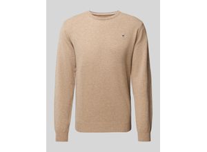 7325707351730 - GANT Lambswool Crew Neck Pullover Dark Sand Melange