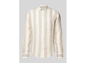 7325707491849 - Regular Fit Leinenhemd mit Blockstreifen