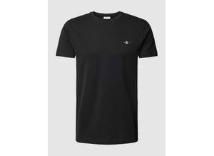 7325707503566 - Slim Fit T-Shirt mit Label-Stitching