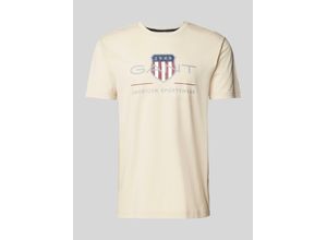 7325707542015 - T-Shirt mit Label-Print Modell ARCHIVE