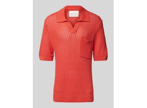 7325707581328 - Poloshirt aus Leinen-Mix in unifarbenem Design