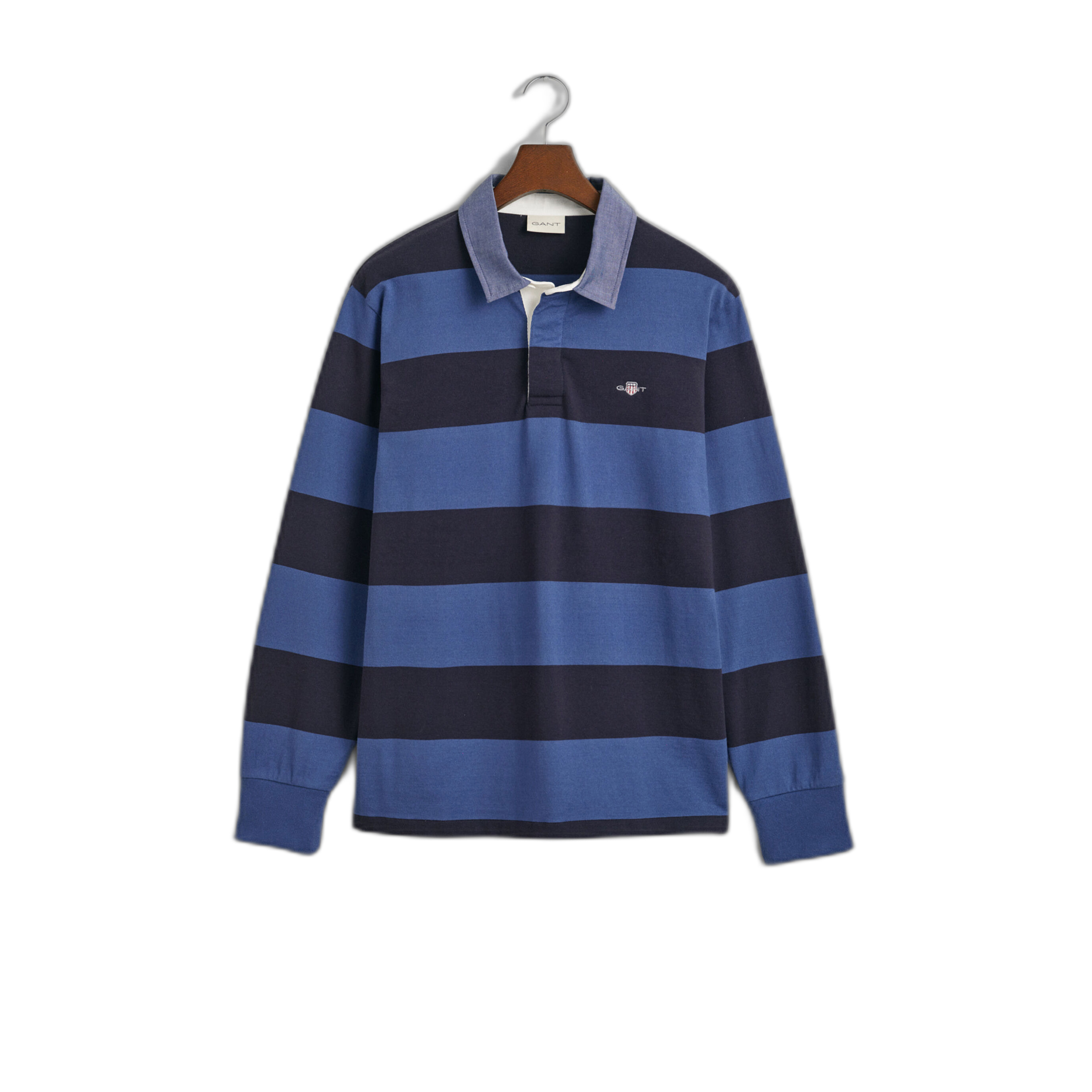 7325707812125 - Polo-Shirt mit Streifen und langen Ärmeln Chambray Rugger 7325707812125 - Polo-Shirt mit Streifen und langen Ärmeln Chambray Rugger