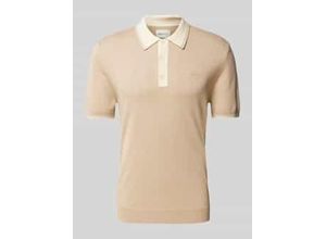 7325708194480 - Slim Fit Poloshirt mit Label-Stitching