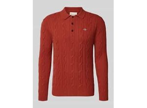 7325708375759 - Slim Fit Longsleeve aus reiner Wolle Modell Cable