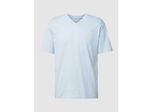 7325868590337 - T-Shirt mit V-Ausschnitt in unifarbenem Design 7325868590337 - T-Shirt mit V-Ausschnitt in unifarbenem Design