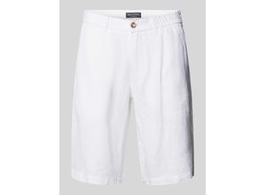 7325868783944 - Regular Fit Leinenshorts mit Gürtelschlaufen