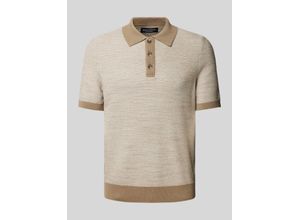 7325868852442 - Regular Fit Poloshirt mit gerippten Abschlüssen