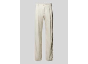 7325868867385 - Tapered Fit Leinenhose mit Bundfalten Modell Osby