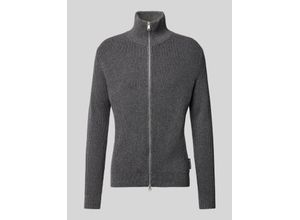 7325869023698 - Regular Fit Strickjacke aus Bio-Baumwoll-Schurwoll-Mix