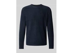 7325869130426 - Regular Fit Strickpullover aus Bio-Baumwoll-Chenillegarn in glatter Querstrickstruktur