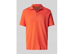 7325869333056 - Regular Fit Poloshirt aus Baumwoll-Leinen-Mix