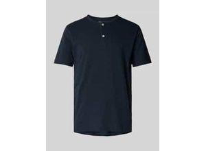 7325869334053 - Regular Fit Henley-Shirt aus reiner Baumwolle
