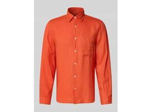 7325869342348 - Regular Fit Leinenhemd mit aufgesetzter Brusttasche