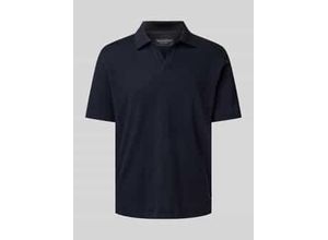 7325869350343 - Regular Fit Poloshirt aus Baumwoll-Leinen-Mix