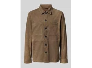 7325869366108 - Regular Fit Wildlederjacke aus Ziegenvelours im Hemdjacken-Stil 7325869366108 - Regular Fit Wildlederjacke aus Ziegenvelours im Hemdjacken-Stil