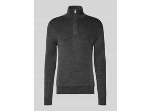 7325869754363 - Regular Fit Troyer in Rippstrick-Struktur