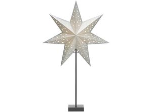 7330024574298 - Markslojd - Markslöjd Standleuchter Solvalla Stern 230VZuleitung EIN AUS-Schalter H69cm Ø45cm silber