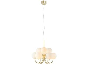 7330024588844 - Bianco Multi Arm Globe Deckenpendel Glaskugel 9 Licht Gold Weiß - Markslojd