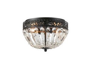 7330024609440 - Deckenlampe Etienne Glaskristalle Ø 25cm schwarz