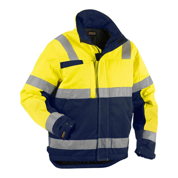 7330509370773 - Herren Warnjacke Winter 4862 gelb marine Größe M