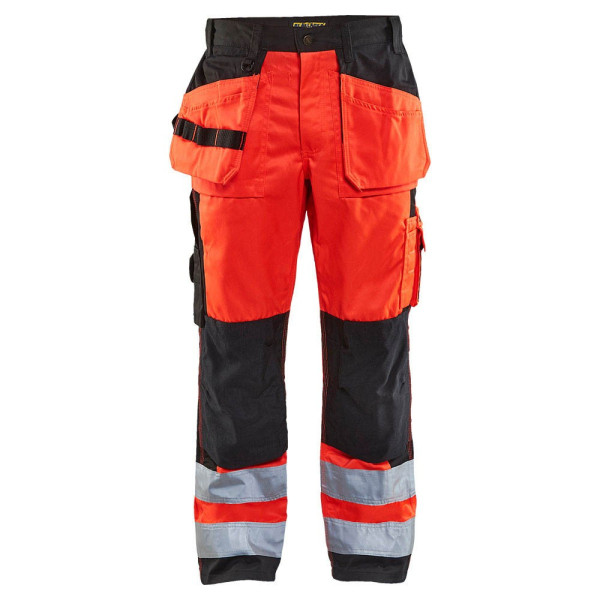 7330509373774 - BLAKLÄDER® unisex Warnschutzhose HIGH-VIS 1533 rot schwarz Größe 56