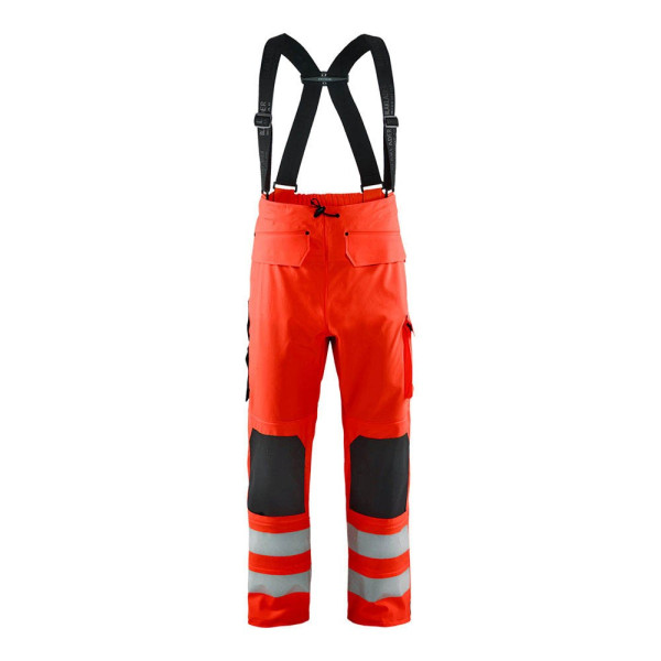 7330509376669 - BLAKLÄDER® unisex Warnschutz-Latzhose 1302 rot Größe M