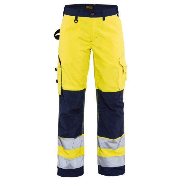 7330509502037 - Damen Warnschutzhose 7155 gelb marine Größe 38