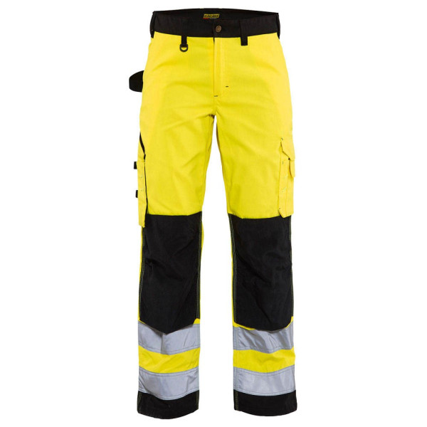 7330509502181 - Damen Warnschutzhose 7155 gelb schwarz Größe 36