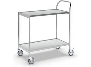 7330726305060 - Tischwagen 2 Etagen LxB 800 x 420 mm Chrom grau ab 5 Stk