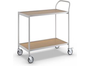 7330726305145 - Tischwagen 2 Etagen LxB 800 x 420 mm grau Eiche ab 5 Stk 7330726305145 - Tischwagen 2 Etagen LxB 800 x 420 mm grau Eiche ab 5 Stk
