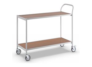 7330726305169 - Tischwagen 2 Etagen LxB 1000 x 420 mm grau Buche