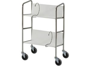 7330726308528 - Aktenordnerwagen verchromt 2 Etagen LxBxH 550 x 340 x 840 mm grau ab 5 Stk 7330726308528 - Aktenordnerwagen verchromt 2 Etagen LxBxH 550 x 340 x 840 mm grau ab 5 Stk
