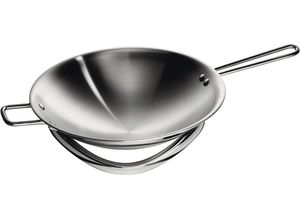 7332543124466 - Wok Fusion Pfannen Gr Ø 340 cm + Höhe 90 cm silberfarben Woks