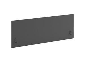 7332835516900 - Akustik-Tischtrennwand Standard mit geraden Ecken Höhe 650 mm Textil Breite 1800 mm schwarz