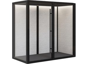 7332835757594 - Meetingbox Zen Pod Essentials HxBxT 2310 x 2320 x 1200 mm Medium Textil   Aluminium   Glas