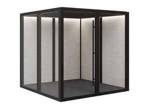 7332835765384 - Meetingbox Zen Pod Essentials HxBxT 2310 x 2320 x 2320 mm Large Textil   Aluminium   Glas