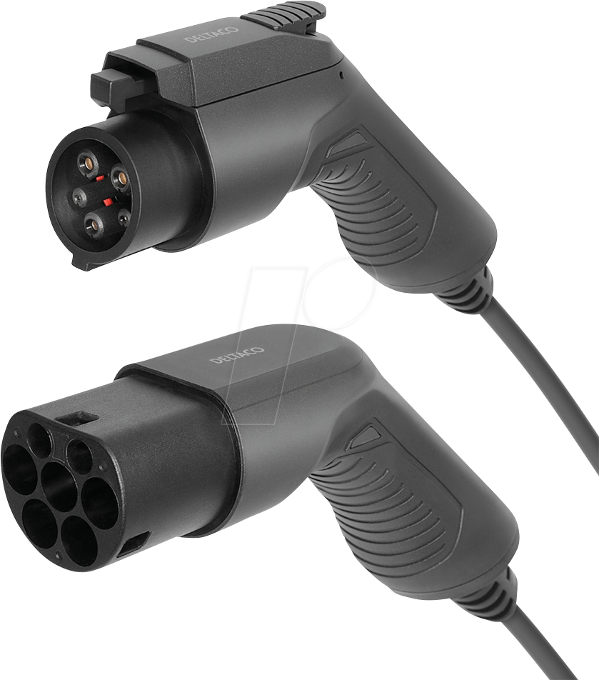 7333048047588 - DELTACO KC019 - Typ 2 auf Typ 1 Kabel für E-Fahrzeuge 36 kW 10 m 7333048047588 - DELTACO KC019 - Typ 2 auf Typ 1 Kabel für E-Fahrzeuge 36 kW 10 m
