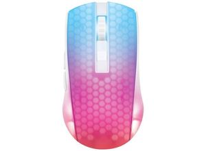 7333048058621 - WM89 Gaming-Maus Funk Optisch Weiß Transparent 6 Tasten 10000 dpi Abnehmbares Kabel Beleuchtet Integriertes Scrollrad Wiederaufladbar